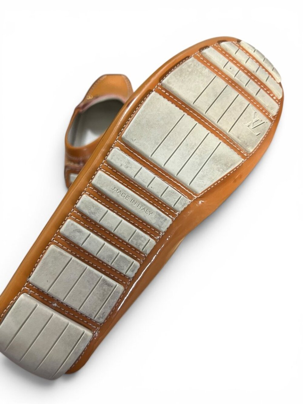 Louis Vuitton Lombok Patent Leather Tan Loafers Gold-Tone Hardware Size 36 1/2 - Picture 5 of 8
